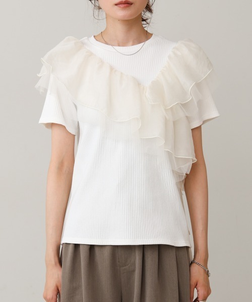 JACQUEMUS レディース アシメ プリーツ ドッキングカットソー JACQUEMUS レディース アシメ プリーツ ドッキングカットソー