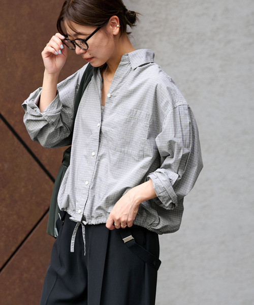 JOURNAL STANDARD relume◆長袖シャツ/FREE/ウール/GRY/無地/24-050-440-0150-3-0 JOURNAL STANDARD relume 「JOURNAL relume」 長袖シャツ FREE