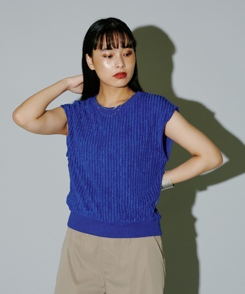 terrace tシャツ ビラビラカットストライププルオーバー レディース