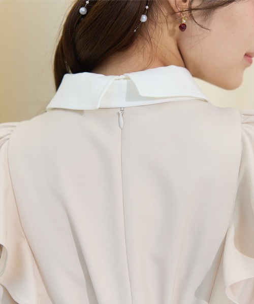【タグ付き】ウィルセレクション＊ヨーク切り替えリボンタイマーメイドワンピース セール】ヨーク切り替えリボンタイマーメイドワンピース