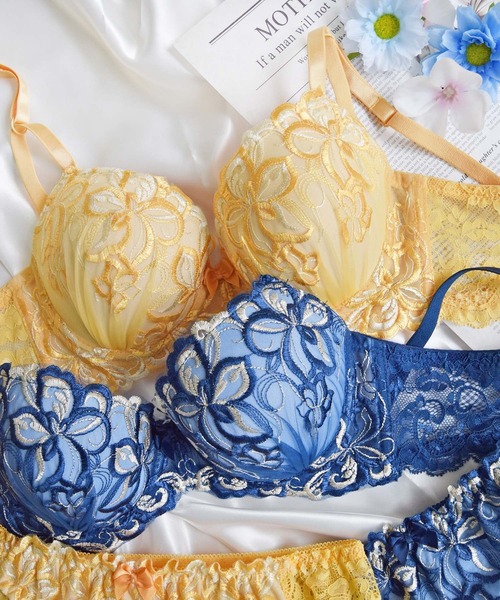 Sanei ブラジャー ショーツセット 「美谷間＆丸胸を叶える！ナチュ盛り