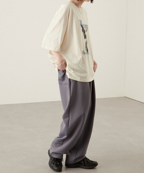 「Alfred Alex」 半袖Tシャツ L ブラック メンズ
