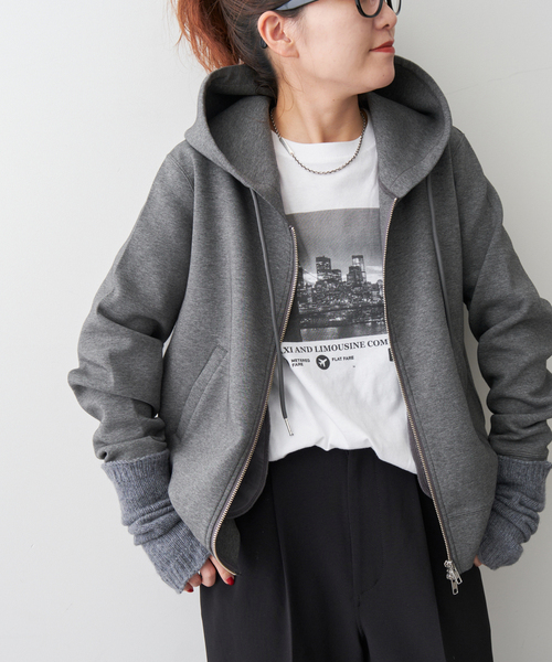 Spick＆Span パーカー 「追加」ストレッチジップフードパーカー