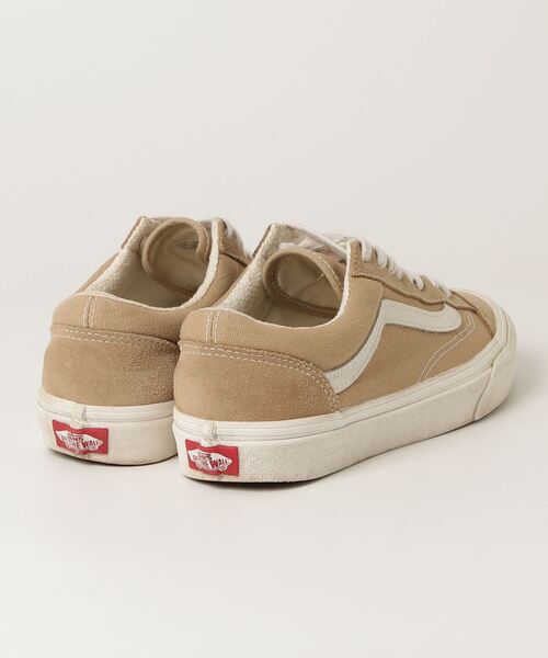 「VANS」 ローカットスニーカー 24.5cm ベージュ レディース