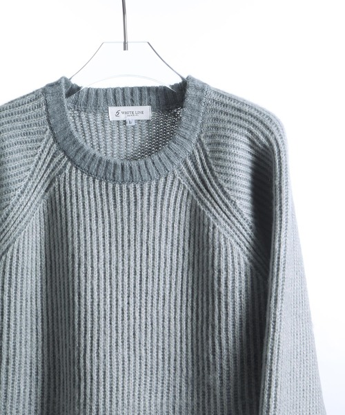SWAG アイボリーXL ZIP FIVE -White Line- 長袖ニット X-LARGE アイボリー メンズ
