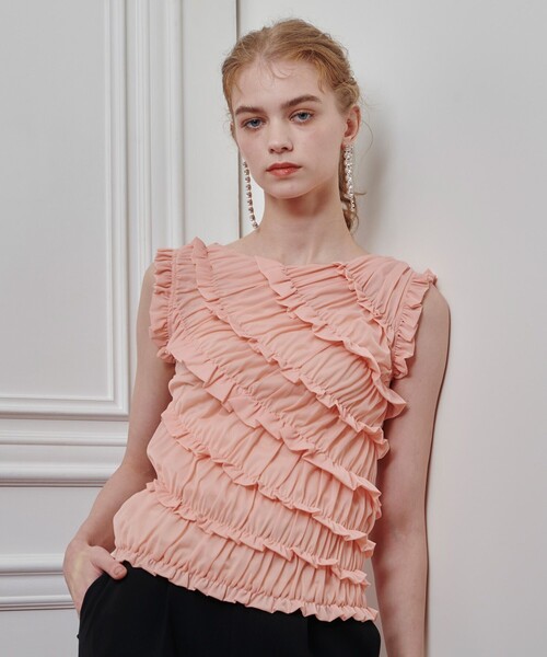 美品　LOULOU WILLOUGHBY ショルダービジュープルオーバー白 LOULOU WILLOUGHBY（ルルウィルビー） tシャツ 「LOULOU WILLOUGHBY