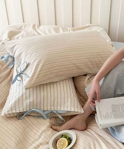 ベッド 寝具 「 ammy. / エイミードット 」 ストライプ コットン 枕