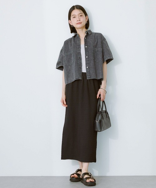 AMERICAN HOLIC スカート シャーリングナロースカート