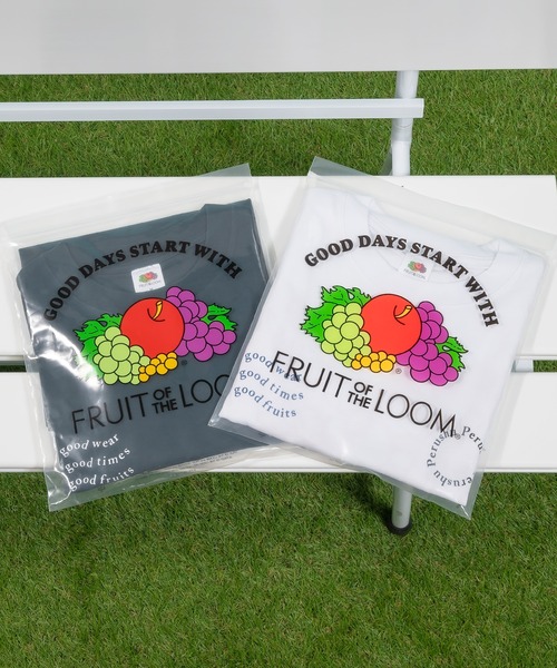 「Perushu」 半袖Tシャツ「fruit of the loomコラボ」 LARGE オフホワイト メンズ