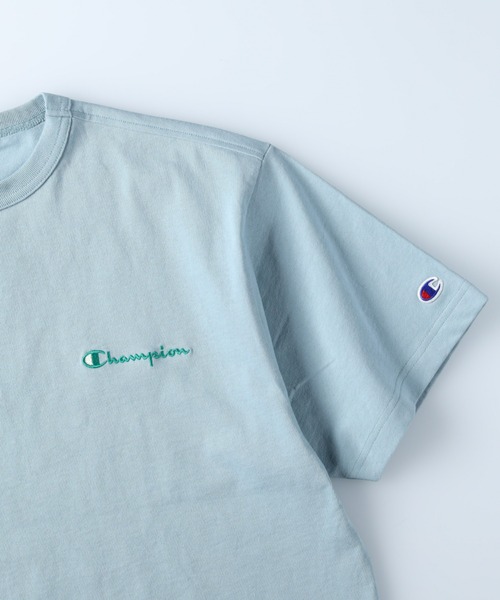 「Champion」 半袖Tシャツ L ライトイエロー メンズ