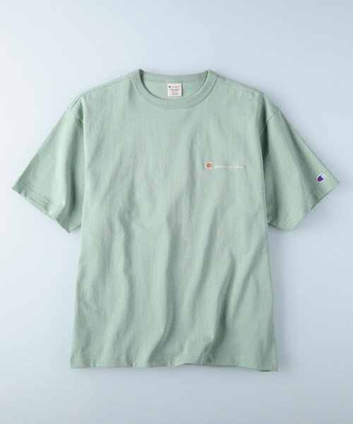 「Champion」 半袖Tシャツ L ライトイエロー メンズ