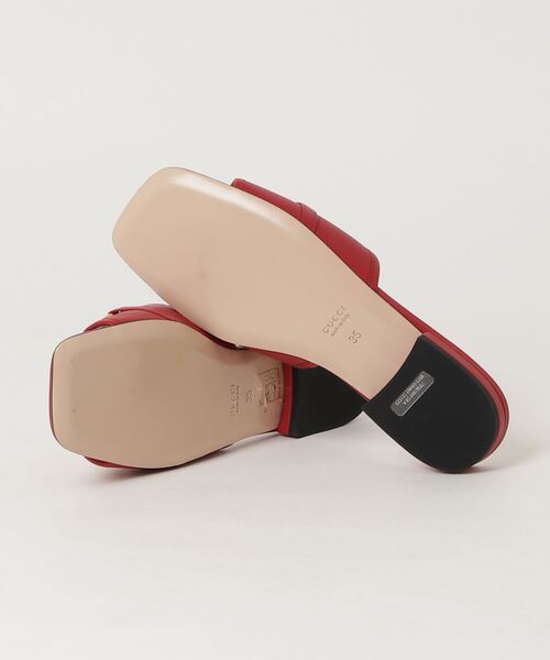 GUCCI（グッチ） ホースビット フラットサンダル 35 レッド レディース