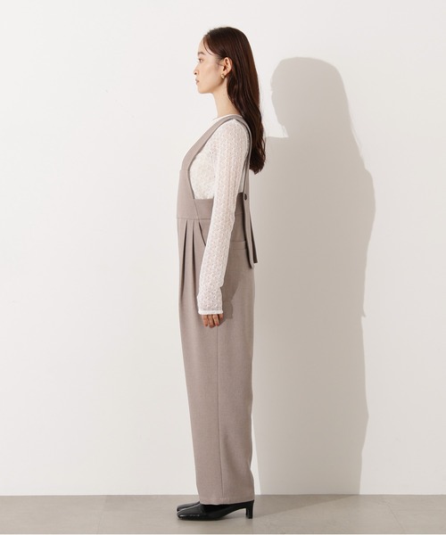 Sarahwear ベージュ サロペット N.Natural Beauty Basic サロペット オーバーオール ワイド