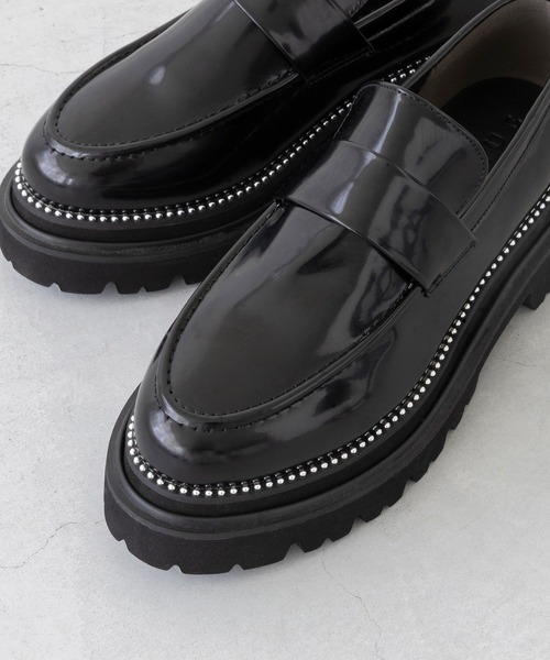 極美品✨️ VIVAIA Eloise ローファー トラックソール 厚底 ブラック HIMIKO ローファー 「Made in Japan」「撥水」トラックソールコイン