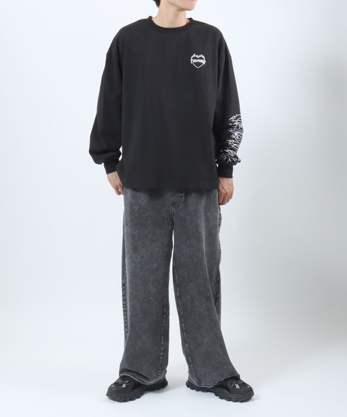 THRASHER（スラッシャー） tシャツ ハートモチーフ刺繍 プリント 袖