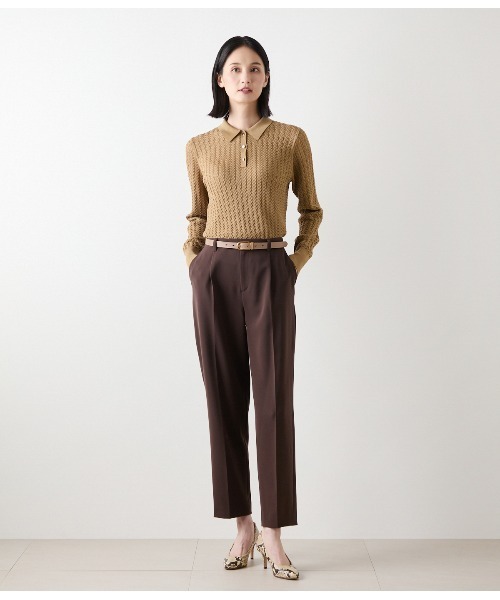 NEWYORKER（ニューヨーカー） パンツ ギャバライクポリエステル タック