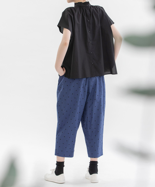 「nop de nod」 半袖ブラウス M スミクロ レディース_画像3