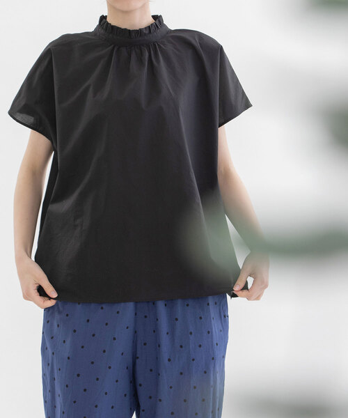 「nop de nod」 半袖ブラウス M スミクロ レディース_画像4