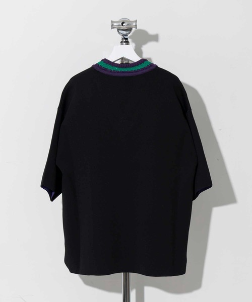 【MAISON SPECIAL】半袖ニット(ユニセックス) MAISON SPECIAL（メゾンスペシャル） 半袖ニット 1 パープル メンズ