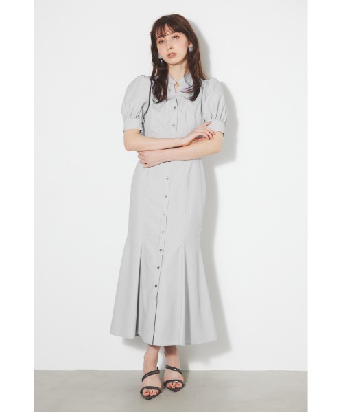 「rienda」 半袖ワンピース MEDIUM ブラック レディース_画像6