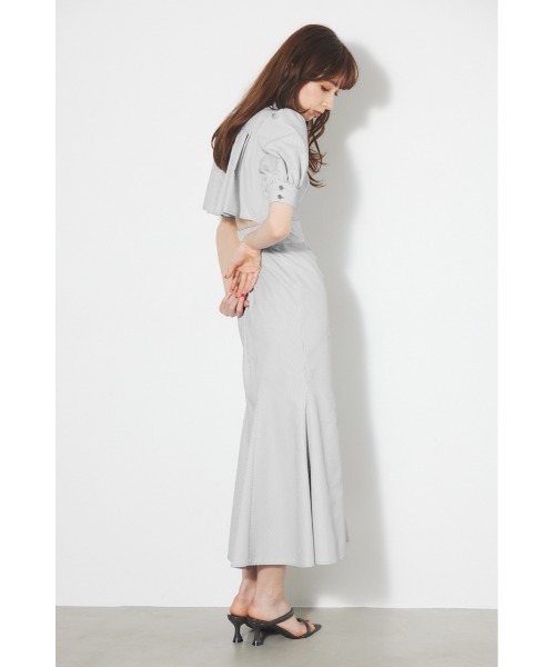 「rienda」 半袖ワンピース MEDIUM ブラック レディース_画像7