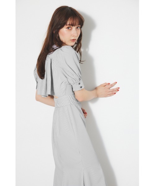 「rienda」 半袖ワンピース MEDIUM ブラック レディース_画像9