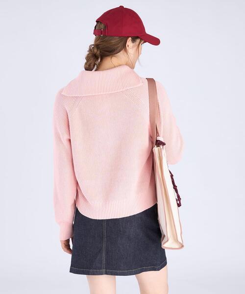 美品 GREENCLUBS スヌーピー ハーフジップ ニット ピンク 美品