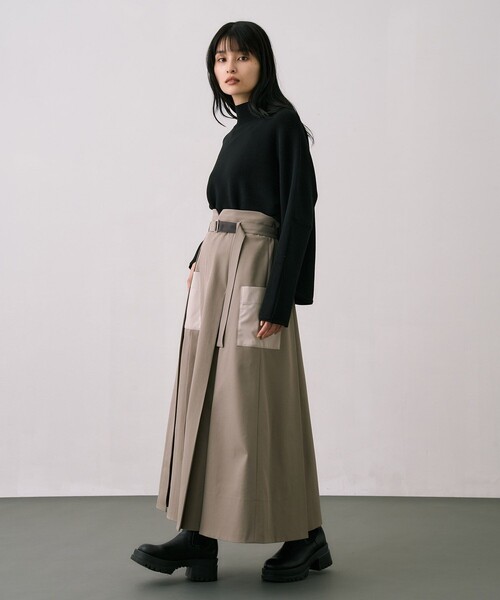 アシメインバーテッドプリーツスカート 残りわずか！】アシメインバーテッドプリーツスカート｜オフィス