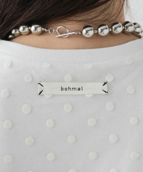 「bohmal」 半袖カットソー FREE ブラック レディース_画像6