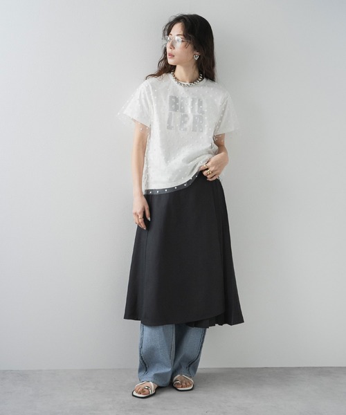 「bohmal」 半袖カットソー FREE ブラック レディース_画像9