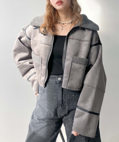 AS KNOW AS（アズノゥアズ） コート アウターフェイクムートン