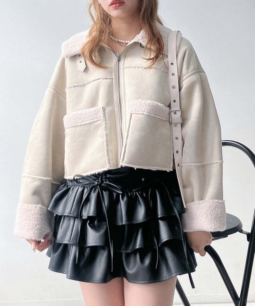 AS KNOW AS（アズノゥアズ） コート アウターフェイクムートン