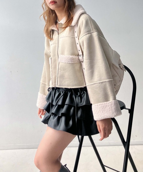 AS KNOW AS（アズノゥアズ） コート アウターフェイクムートン