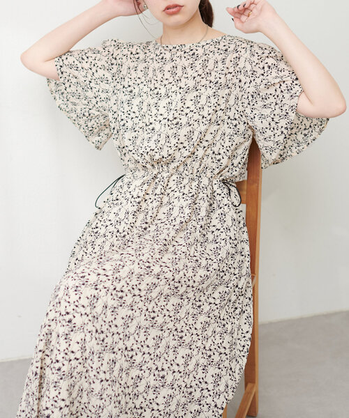 「natural couture」 半袖ワンピース FREE ブラック レディース_画像2