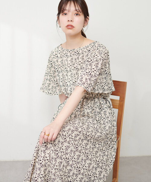 「natural couture」 半袖ワンピース FREE ブラック レディース_画像3