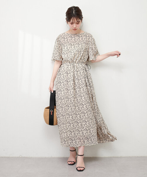 「natural couture」 半袖ワンピース FREE ブラック レディース_画像5