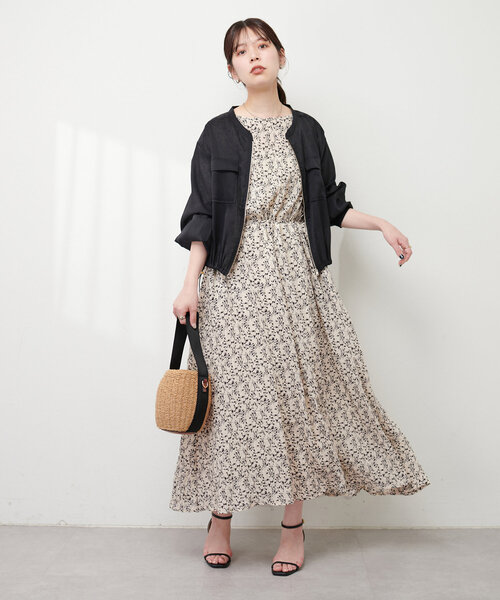 「natural couture」 半袖ワンピース FREE ブラック レディース_画像7