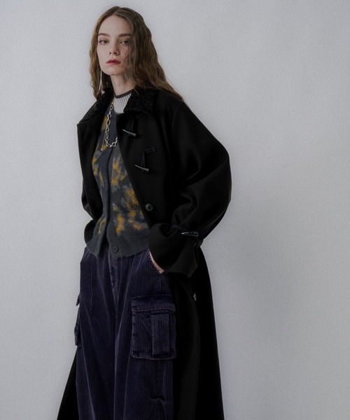 本日限定1000円引き【美品】HAREステンカラーコート ベルト付き アウター HARE（ハレ） ステンカラーコート コート ウーリーテックトグルボタン