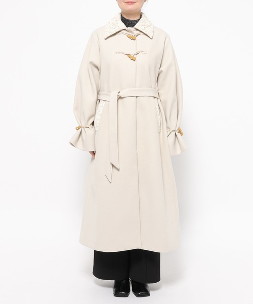 本日限定1000円引き【美品】HAREステンカラーコート ベルト付き アウター HARE（ハレ） ステンカラーコート コート ウーリーテックトグルボタン