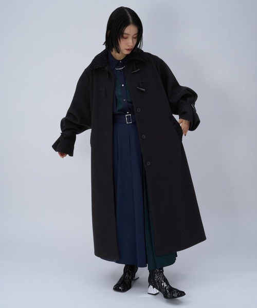 HARE（ハレ） ステンカラーコート コート ウーリーテックトグルボタン