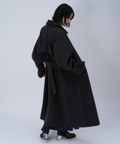 本日限定1000円引き【美品】HAREステンカラーコート ベルト付き アウター HARE（ハレ） ステンカラーコート コート ウーリーテックトグルボタン