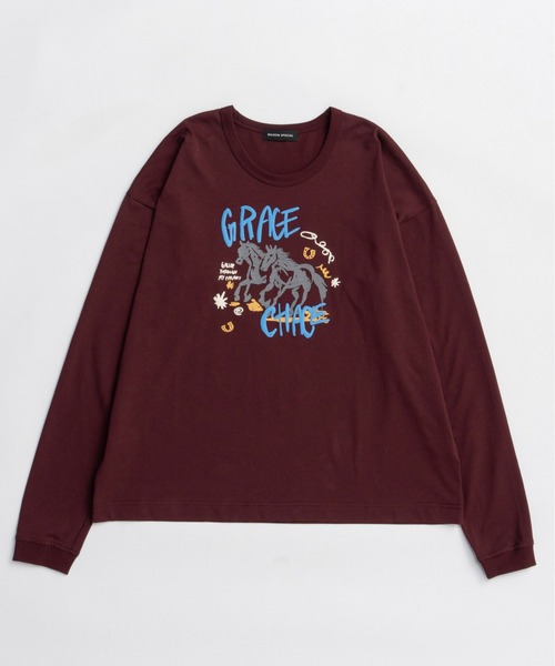メゾンスペシャル　ロンT MAISON SPECIAL（メゾンスペシャル） tシャツ Horse Long T-shirt