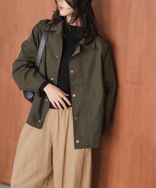 美品 SHIPS バイカラー サテン 襟 Aライン ジャケット ステンカラー SHIPS Colors:〈撥水・防風〉ステンカラー コート◇｜ SHIPS 公式サイト
