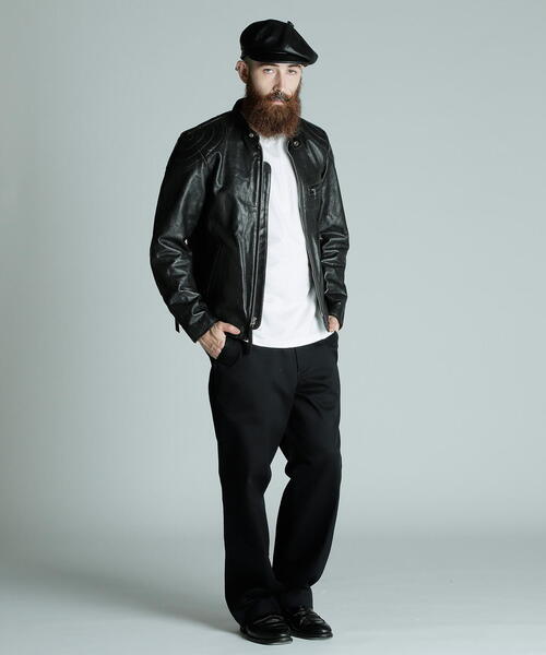 Schott N.Y.C（ショット） 「schott」 レザーブルゾン L ブラック