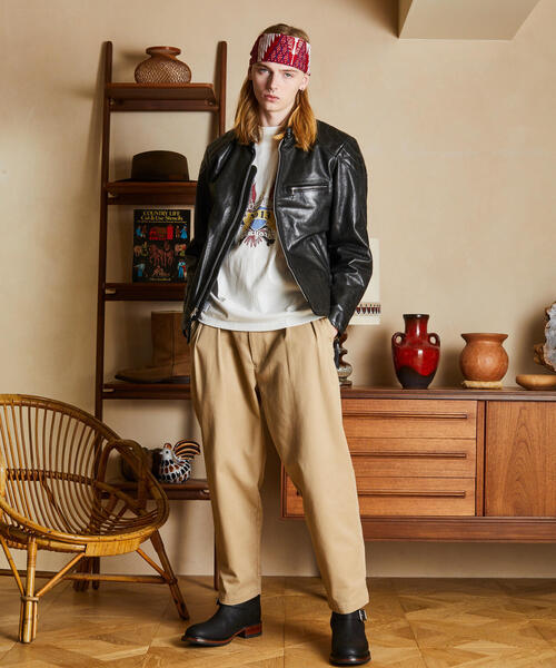 Schott N.Y.C（ショット） 「schott」 レザーブルゾン L ブラック