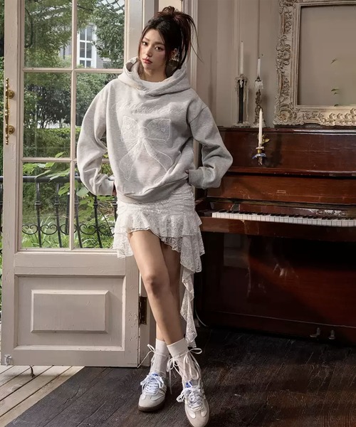 「HARSH AND CRUEL」 プルオーバーパーカー S グレー メンズ_画像2