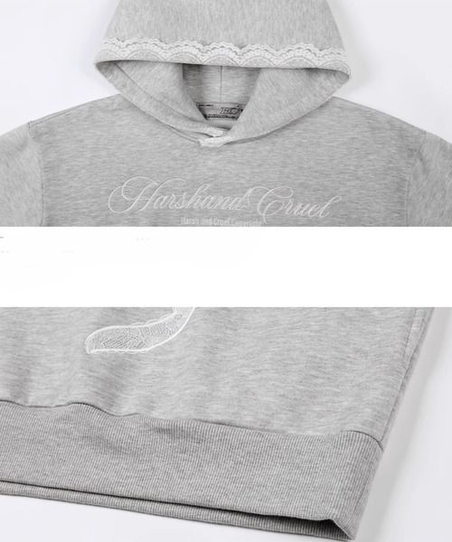 「HARSH AND CRUEL」 プルオーバーパーカー S グレー メンズ_画像7