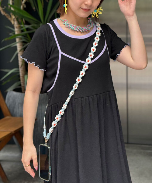 「HELLO.SANFRANCISCO」 コンビワンピース ONE SIZE オレンジ レディース_画像3