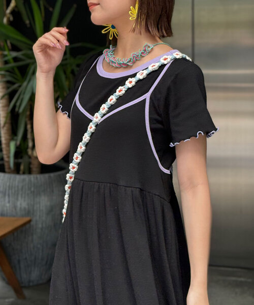 「HELLO.SANFRANCISCO」 コンビワンピース ONE SIZE オレンジ レディース_画像4