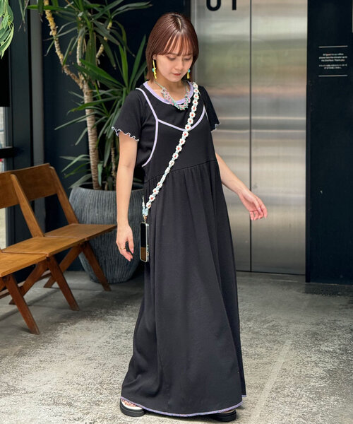 「HELLO.SANFRANCISCO」 コンビワンピース ONE SIZE オレンジ レディース_画像5